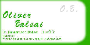 oliver balsai business card